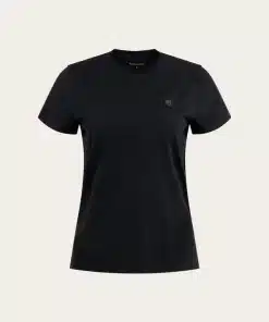 Knowledge Cotton Apparel Badge Short Sleeve T-shirt Black Jet