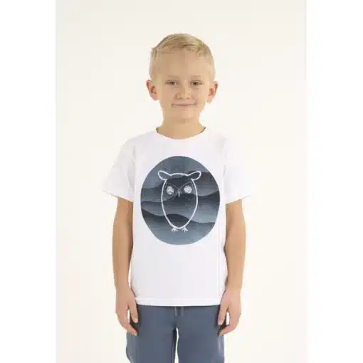 Knowledge Cotton Apparel Boxed Fit T-shirt Cihan Blue