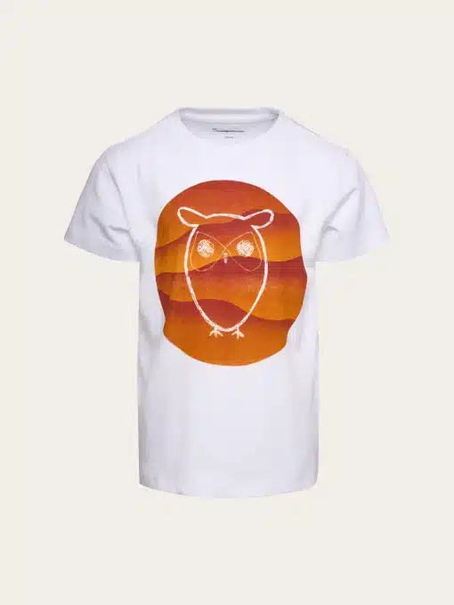 Knowledge Cotton Apparel Boxed Fit T-shirt Rhubarb