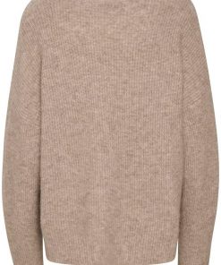 Gestuz Alphagz V-Pullover Warm Sand Melange