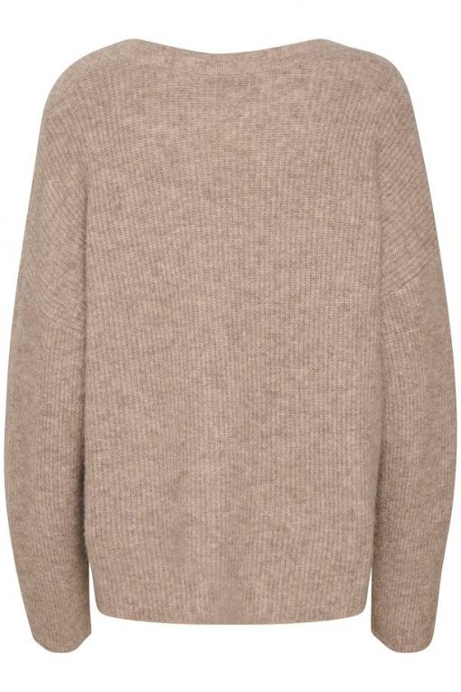 Gestuz Alphagz V-Pullover Warm Sand Melange