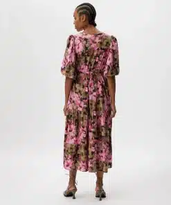 Gestuz Taralyngz Wrap Dress Artistic Pink Flower