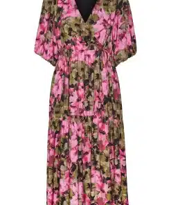Gestuz Taralyngz Wrap Dress Artistic Pink Flower