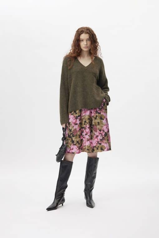 Gestuz Taralyngz HW Skirt Artistic Pink Flower