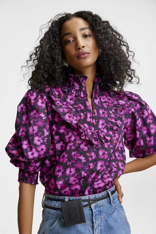 Gestuz Dayagz Blouse Pink Flower