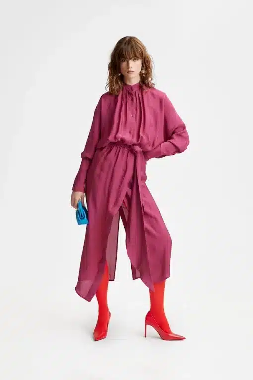 Gestuz Luellagz Maxi Dress Raspberry Radiance