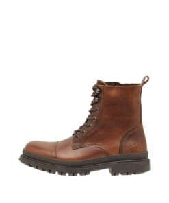 Bianco Biagrant Lace Up Boot Cognac