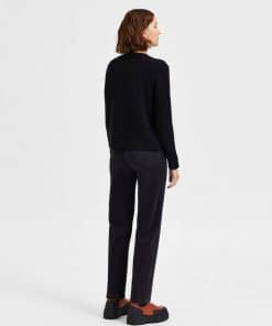 Selected Femme Sia Knit Cardigan Black