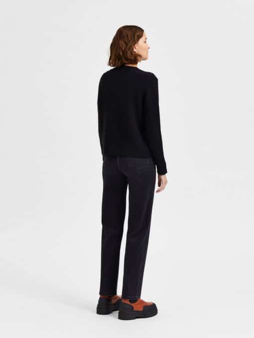 Selected Femme Sia Knit Cardigan Black