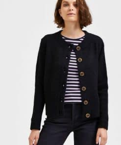 Selected Femme Sia Knit Cardigan Black