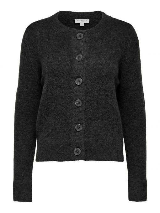 Selected Femme Sia Knit Cardigan Black