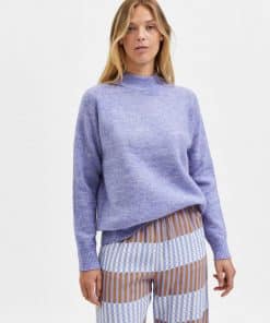 Selected Femme Lulu High Neck Jacaranda
