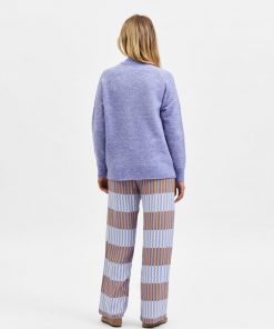 Selected Femme Lulu High Neck Jacaranda