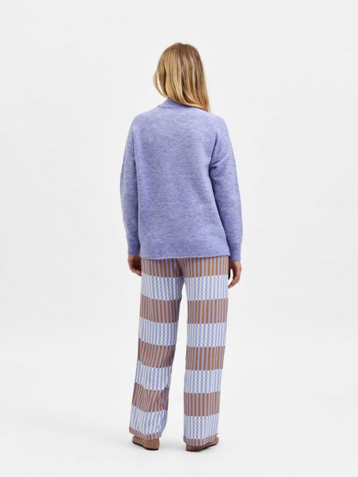 Selected Femme Lulu High Neck Jacaranda