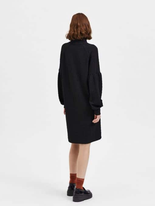 Selected Femme Rose High Neck Dress Black