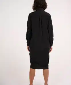 Knowledge Cotton Apparel Corduroy Shirt Dress Black Jet