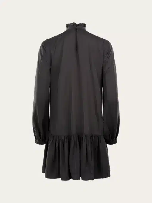 Knowledge Cotton Apparel A-Shape Tencel Volume Dress Black Jet