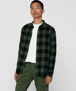 Only & Sons Gudmund Checked Shirt Green