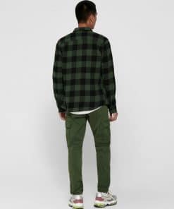 Only & Sons Gudmund Checked Shirt Green