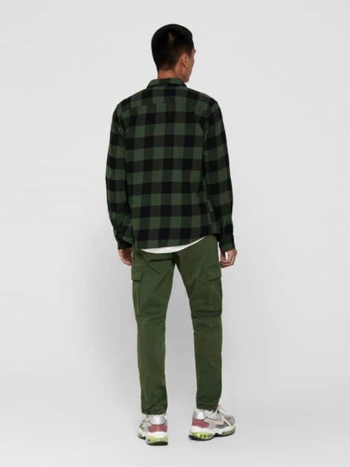 Only & Sons Gudmund Checked Shirt Green