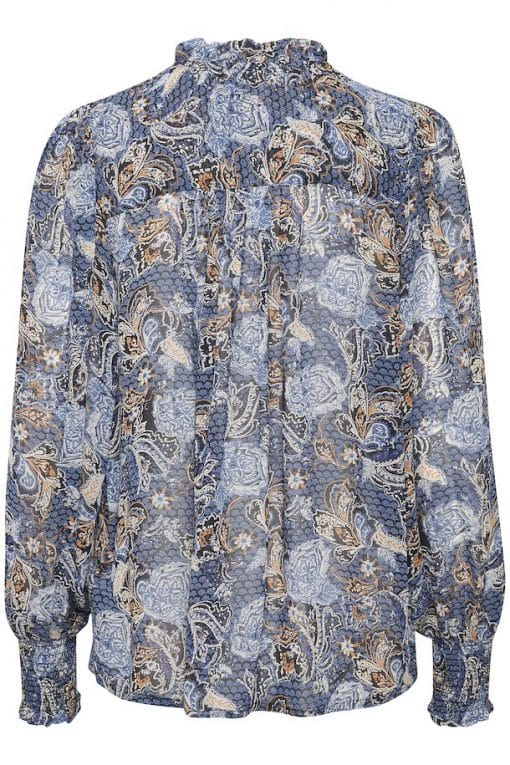Part Two Randy Shirt Dark Navy Ornament Print