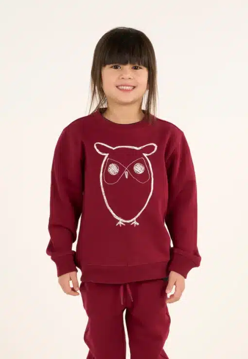 Knowledge Cotton Apparel Owl Sweat Autumn Leaf