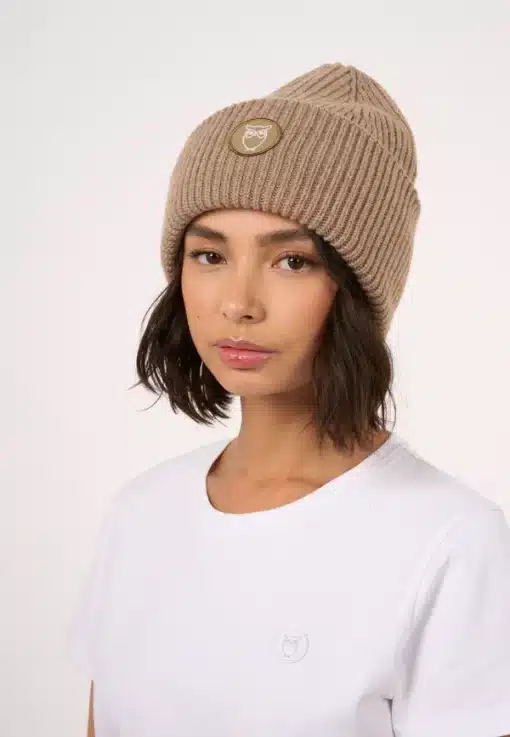 Knowledge Cotton Apparel Big Rib Beanie Kelp