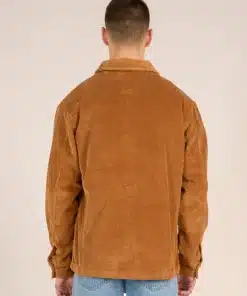 Knowledge Cotton Apparel Streched 8-Wales Corduroy Overshirt Brown Sugar
