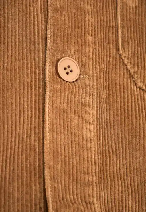 Knowledge Cotton Apparel Streched 8-Wales Corduroy Overshirt Brown Sugar