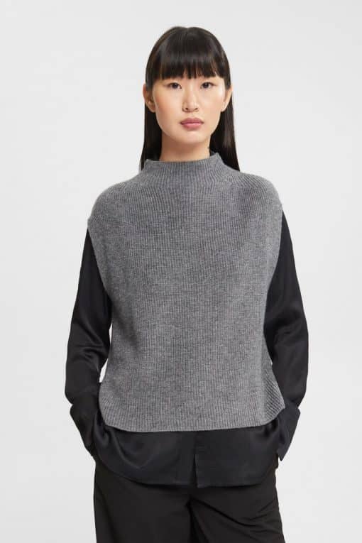 Esprit Knitted Vest Medium Grey