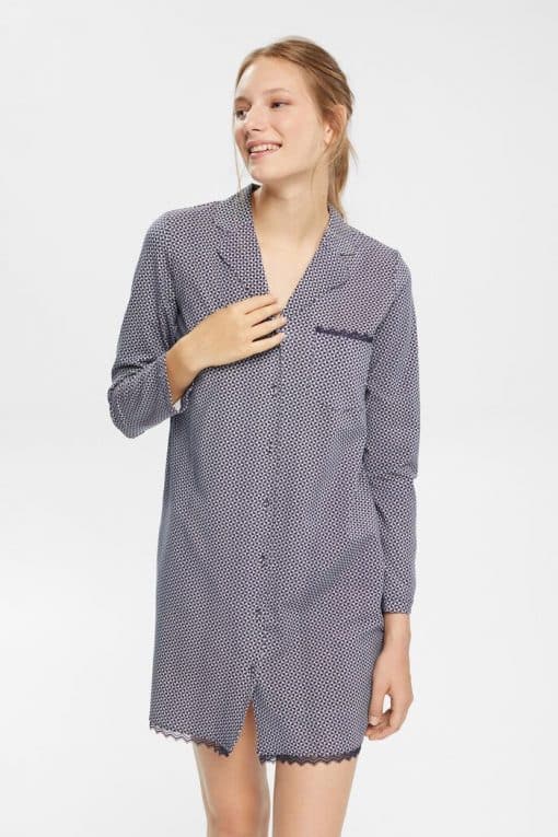 Esprit Pyjama Shirt Navy