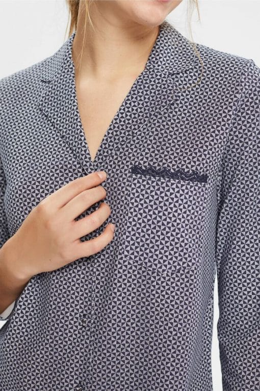 Esprit Pyjama Shirt Navy