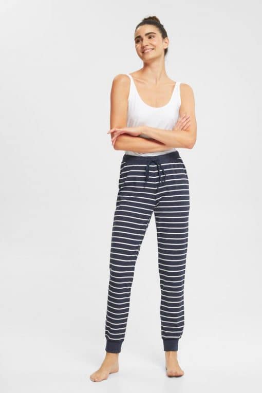 Esprit Striped Pyjama Pants Navy
