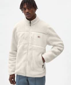 Dickies Red Chute Sherpa Fleece Jacket Ecru