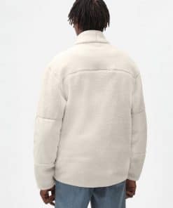 Dickies Red Chute Sherpa Fleece Jacket Ecru