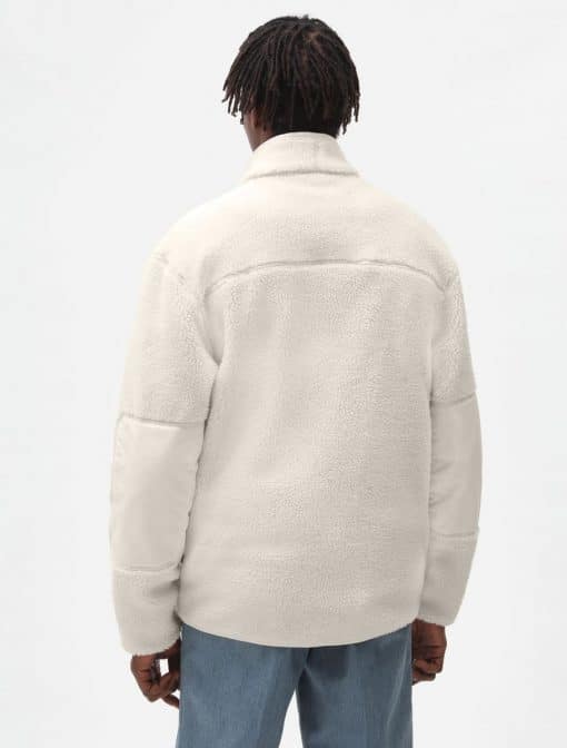 Dickies Red Chute Sherpa Fleece Jacket Ecru