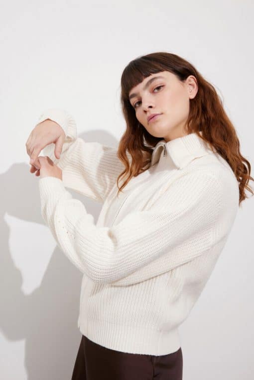 Envii Enwashington Ls Cardigan Gardenia