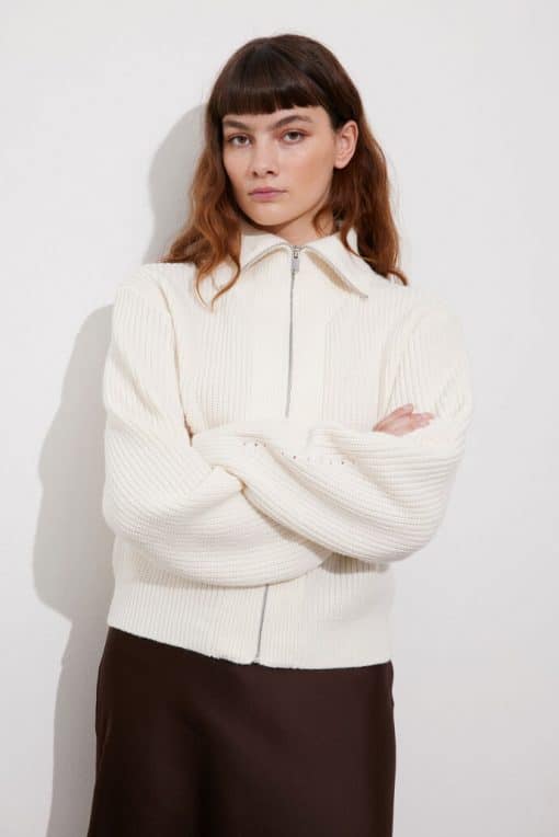 Envii Enwashington Ls Cardigan Gardenia