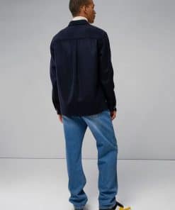 J.Lindeberg Flat Wool Overshirt Navy