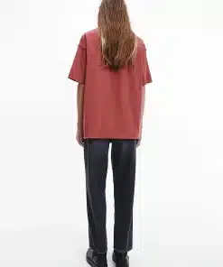 Calvin Klein Shrunken Badge Pocket Tee Terracotta Tile