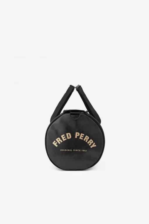 Fred Perry Tonal Barrel Bag Black