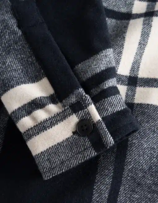 Les Deux Jason Check Wool Hybrid Jacket Ivory/Dark Navy