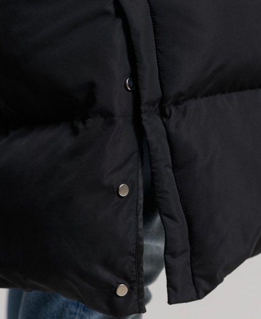 Superdry Studios Longline Duvet Coat Black