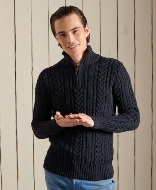 Jacob Henley Jumper Dark Blue