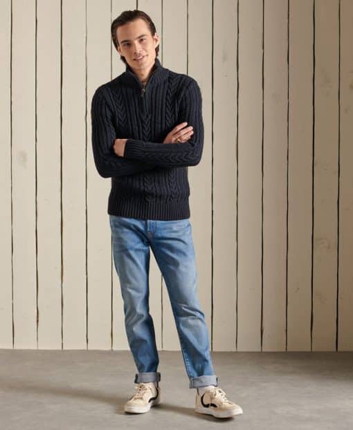 Jacob Henley Jumper Dark Blue