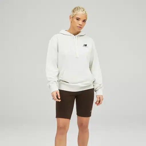 New Balance Uni-ssentials French Terry Hoodie Sea Salt Heather
