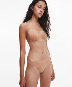 Calvin Klein Light Lined Bonded Flex Bralette Clay
