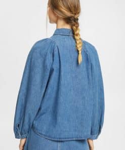 Esprit Denim Blouse Blue Medium Washed