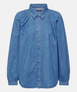 Esprit Denim Blouse Blue Medium Washed