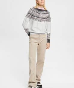 Esprit Jaquard Sweater Light Grey